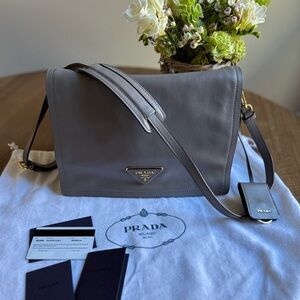Prada Leather Messenger Bag
